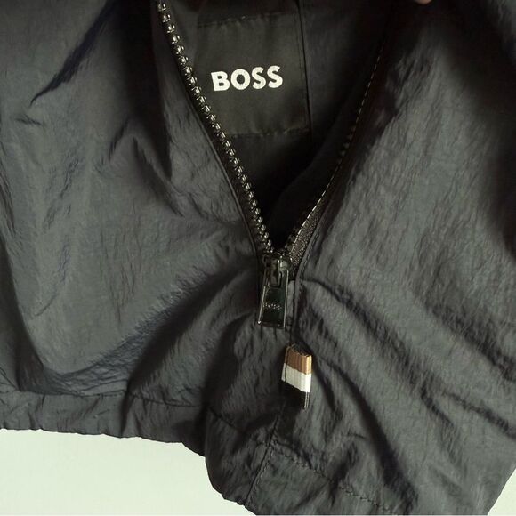 BOSS Camilo Gilet Reversible Waterproof Hooded Puffer Vest Golf Logo Size 36 R S - Picture 11 of 16